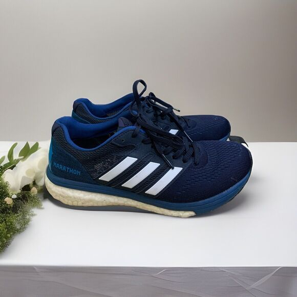 Men's ADIDAS Boston Blue White - Boston Marathon 2019 Running Shoes Sz. 8 - Picture 6 of 13